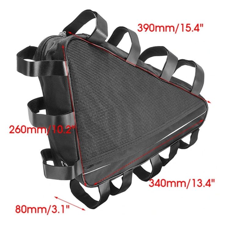 Rynx | 693-1 Mountain Bike Battery Pouch Large Capacity Storage Bag, Size: 39x34x26x8cm(Black)
