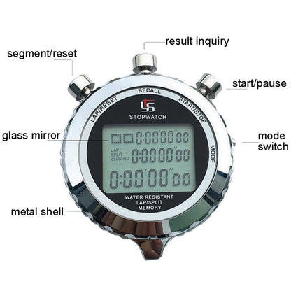 Rynx | YS Metal Stopwatch 3 Rows Display Running Training Electronic Timers, Style: YS-560 60 Memories