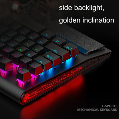 Rynx | LANGTU K1000 104 Keys Gaming Illuminated USB Handheld Wired Keyboard, Cable Length: 1.5m (Red Green Shaft)