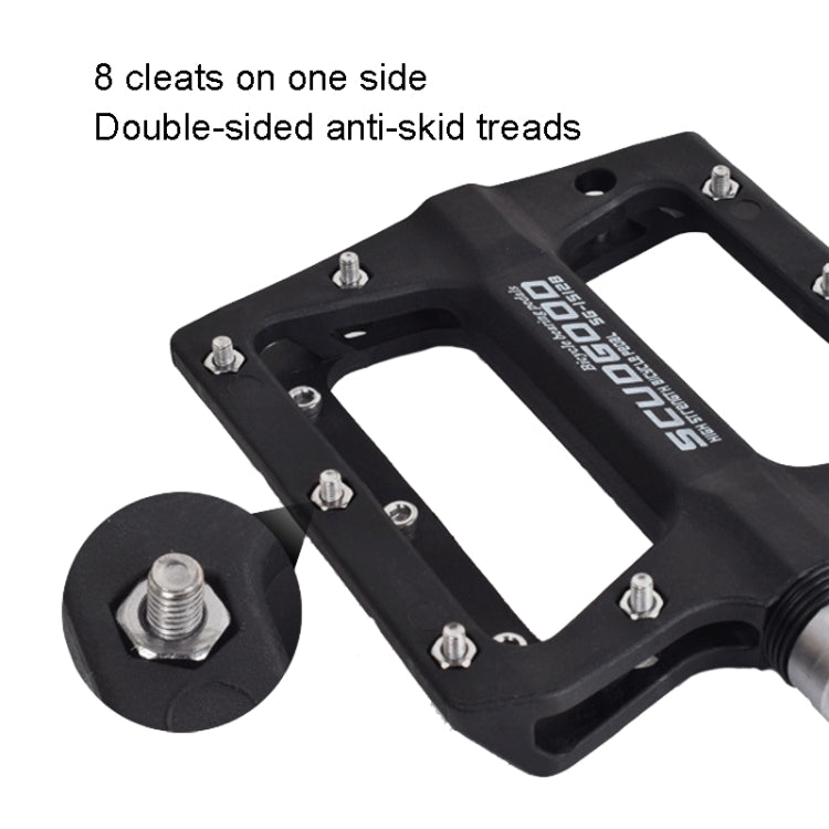 Rynx | FMFXTR Mountain Bicycle Pedal Nylon Fiber Bearing Non-Slip Pedal(SG-12B Black)