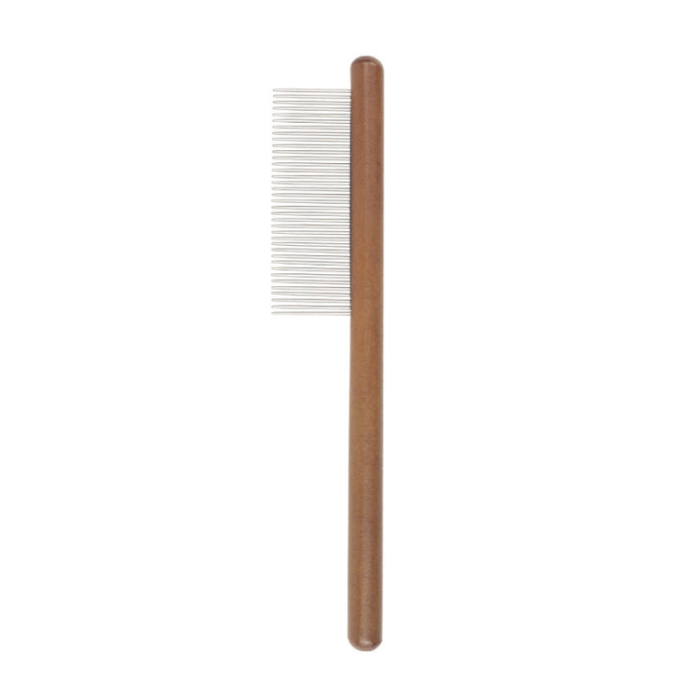 Cat Dog Solid Wood Comb for Removing Floating Hairs Pet Care Grooming Flea Comb(F)