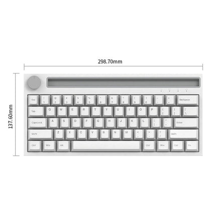 Rynx | Ajazz K620T 62 Keys Bluetooth Wireless Dual Mode Mechanical Keyboard, Style: Blue Wave (White)