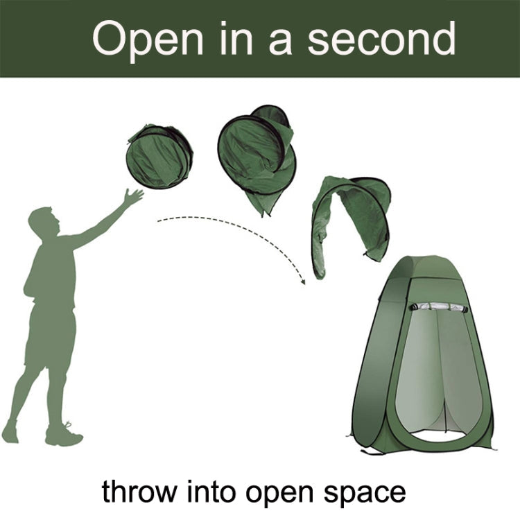 Rynx | Outdoor Camping Toilet Changing Tent Automatic Shower Bathing Tent, Style: Single Person(Oily Green)