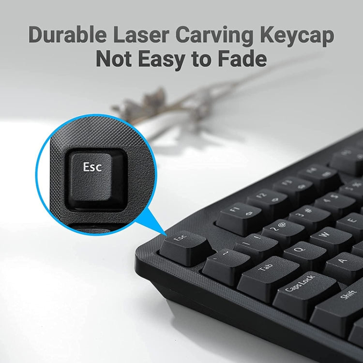 Rynx | Rapoo X1800PRO 104 Key Waterproof Multimedia Wireless Keyboard Mouse Set (Black)