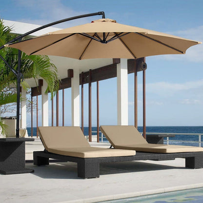 Rynx | Polyester Parasol Replacement Cloth Round Garden Umbrella Cover, Size: Diameter 3m 6 Ribs(Creamy-white)