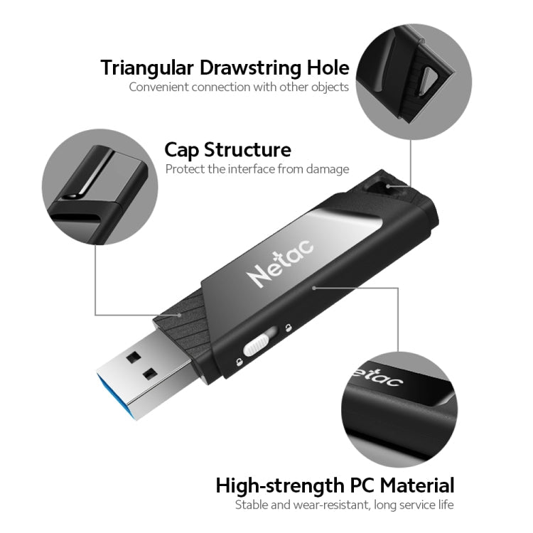 Rynx | Netac U336 Protection with Lock Car High-Speed USB Flash Drives, Capacity: 32GB