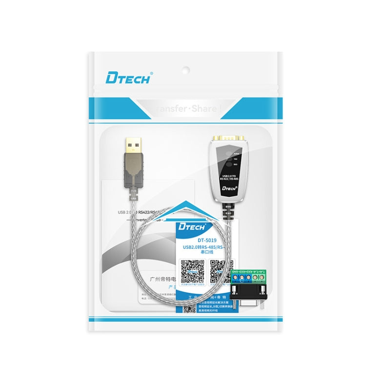 Rynx | DTECH DT-5119 0.5 m USB to RS485/422 Industrial Converter Serial Line Communication Adapter