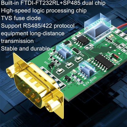 Rynx | DTECH DT-5119 0.5 m USB to RS485/422 Industrial Converter Serial Line Communication Adapter