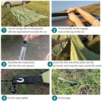 Rynx | Outdoor Picnic Camping Tent On The Side Of The Car Rain-proof Canopy 300x200cm(Dark Gray)