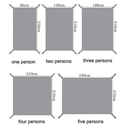 Rynx | Outdoor Tent Mats Thickened Oxford Cloth Waterproof Picnic Mat, Size: 210x210cm(Black)