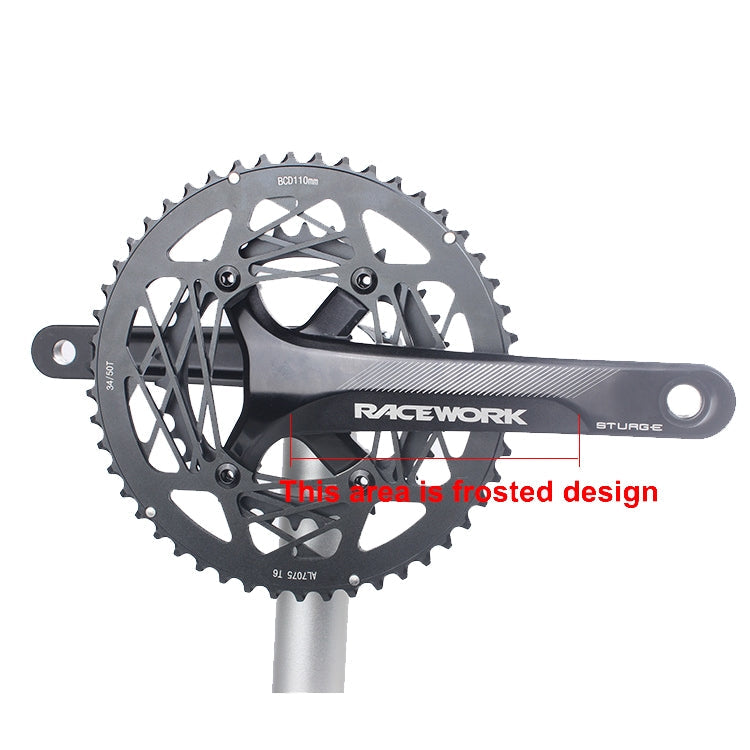 Rynx | RACEWORK RKRFA Road Bike Aluminum Alloy 22-speed Crankset, Spec: 53-39T without BB