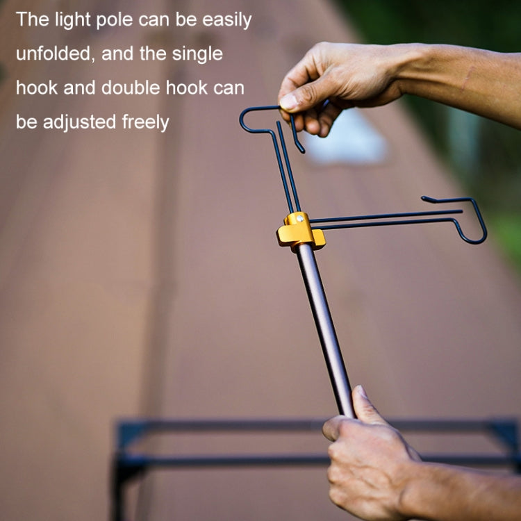 Rynx | Outdoor Camping Telescopic Double Hook Folding Light Stand(Green)