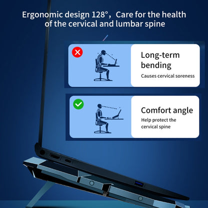 Rynx | CoolCold 17 Inch Gaming Laptop Cooler Six Fans Two USB Ports 2600RPM Laptop Cooling Pad (Black Red)