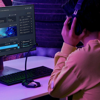 Rynx | 3.5mm JK omnidirectional microphone with built-in sound card Flexible gaming microphone