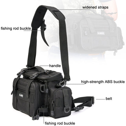 Rynx | LEO 27852 Multifunctional Luya Bag Fishing Gear Shoulder Bag Outdoor Photography Bag(Black)