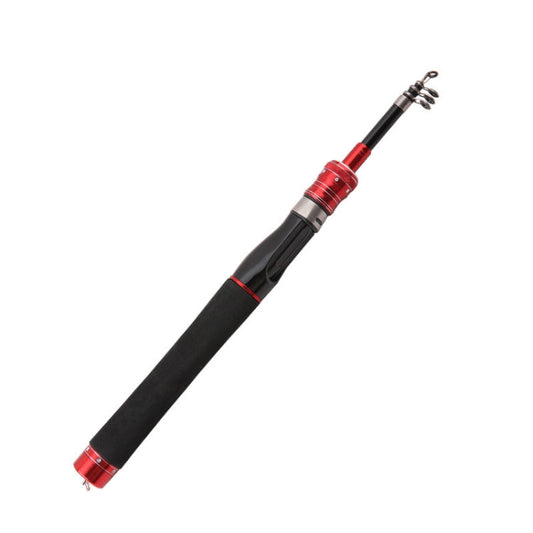 Rynx | Telescopic Lure Rod Mini Fishing Rod Portable Fishing Tackle, Length: 2.1m(Red Straight Handle)