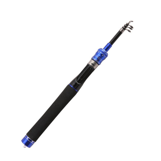 Rynx | Telescopic Lure Rod Mini Fishing Rod Portable Fishing Tackle, Length: 2.4m(Blue Straight Handle)