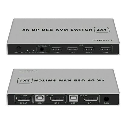 Rynx | 4K KYSW59 60HZ DP USB KVM Switch 2-in-1 Computer Sharing Device