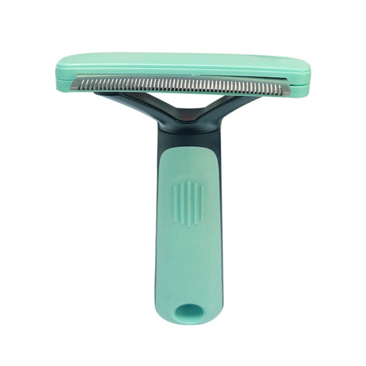 Pet Automatic Hair Removal Comb Curved Cat and Dog Comb with Open Knots (Green)
