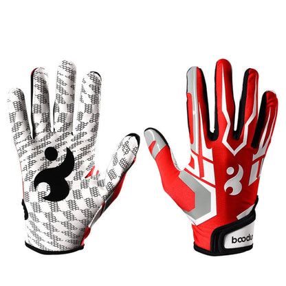 Rynx | BOODUN C281071G Baseball Rugby Gloves Fitness Sports Anti-Slip Outdoor Hiking Gloves(Red M)