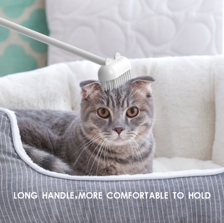 Pet cat and dog accessories long handle comb with base (Green)