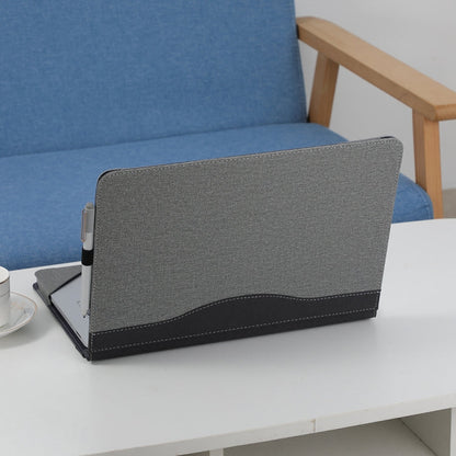 Rynx | Leather All-in-One Anti-Drop Protective Case for Microsoft Surface Laptop Studio (Cotton Fabric Texture - Light Gray)