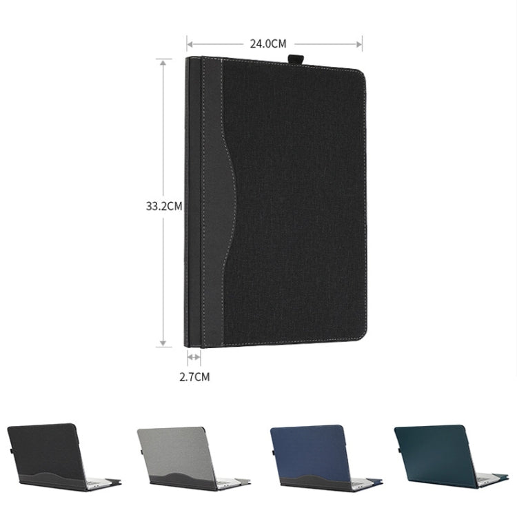 Rynx | Leather All-in-One Anti-Drop Protective Case for Microsoft Surface Laptop Studio (Cotton Fabric Texture - Light Gray)