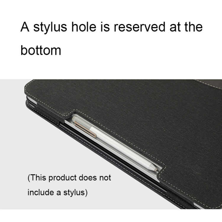 Rynx | Leather All-in-One Anti-Drop Protective Case for Microsoft Surface Laptop Studio (Cotton Fabric Texture - Light Gray)