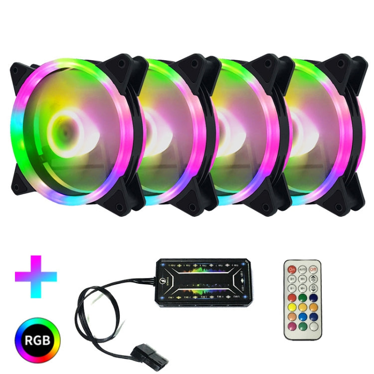 Rynx | Computer CPU RGB glowing cooler 4 fans + remote control