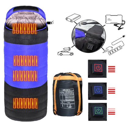 Rynx | USB Electric Heating Down Cotton Sleeping Bag 3-speed Temperature Adjustment (180+30)x75cm(Orange)