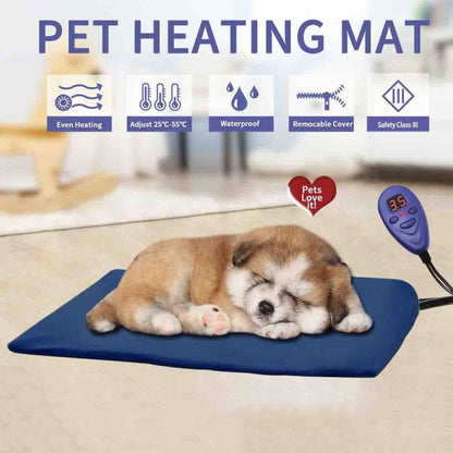 RYNX | Blue 12V Low Voltage Multifunctional Warm Pet Heating Mat Pet Electric Blanket (AU Plug)