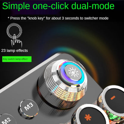 Rynx | K820 104 Keys Retro Punk Plating Button Illuminated Wired Green Shaft Keyboard, Cable Length: 1.6m, Style: Square (Black)