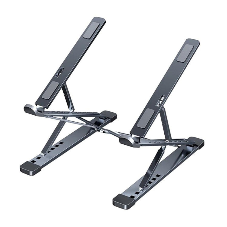 Rynx | N8 Double Layer Foldable Lift Aluminum Alloy Laptop Heat Dissipation Stand, Color: Gray