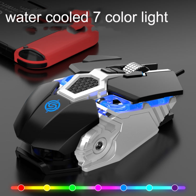 Rynx | K-Snake Q18 9 Keys 6400DPI Illuminated Machine Wired Gaming Mouse, Cable Length: 1.5m (Black)