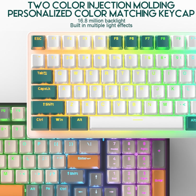 Rynx | ZIYOU LANG K3 100 Keys Gaming Illuminated Wired Mechanical Keyboard, Cable Length: 1.5 m, Style: Water Green Hot Plug Version Green Switch