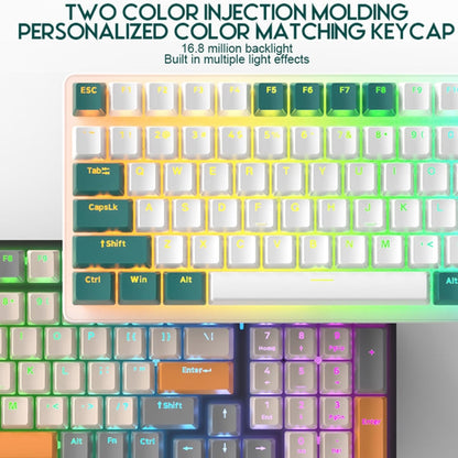 Rynx | ZIYOU LANG K3 100 Keys Gaming Illuminated Wired Mechanical Keyboard, Cable Length: 1.5 m, Style: Water Green Hot Plug Version Green Switch