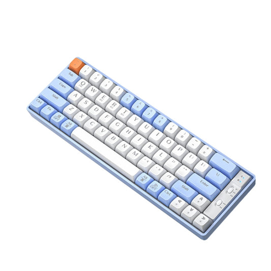 Rynx | LANGTU GK65 65 Keys Wireless / Bluetooth / Wired Three Model Gaming Mechanical Keyboard, Cable Length: 1.5 m (Sky Blue)