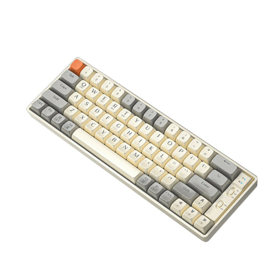 Rynx | LANGTU GK65 65 Keys Wireless / Bluetooth / Wired Three Model Gaming Mechanical Keyboard, Cable Length: 1.5m (Milk White)