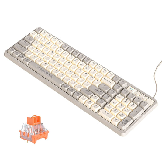 Rynx | LANGTU GK102 102 Keys Hot Plugs Mechanical Wired Keyboard. Cable Length: 1.63 m, Style: Gold Shaft (Beige Knight)