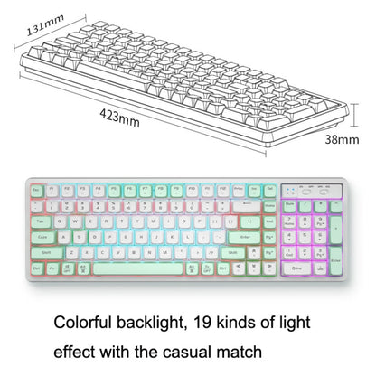 Rynx | LANGTU GK102 102 Keys Hot Plugs Mechanical Wired Keyboard. Cable Length: 1.63 m, Style: Gold Shaft (Beige Knight)