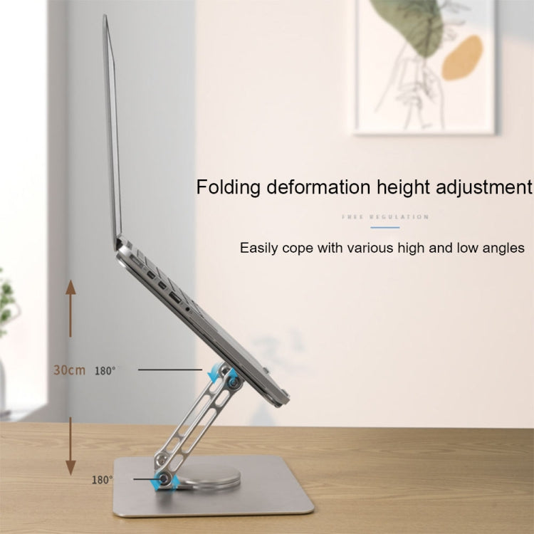 Rynx | Multifunctional Desktop Foldable Rotating Laptop Cooling Stand, Specification: SP-086 (Silver)