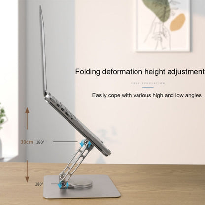 Rynx | Multifunctional Desktop Foldable Rotating Laptop Cooling Stand, Specification: SP-086 (Silver)