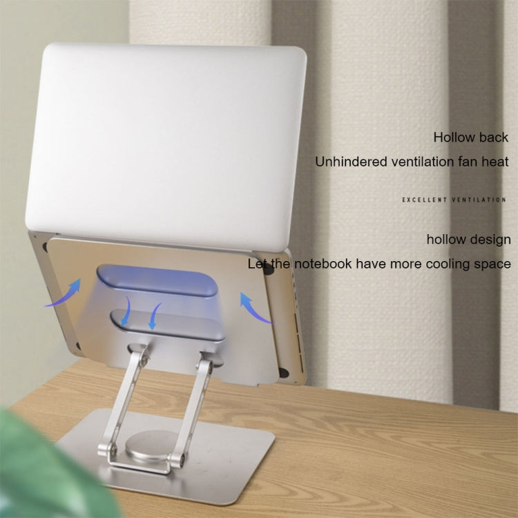 Rynx | Multifunctional Desktop Foldable Rotating Laptop Cooling Stand, Specification: SP-086 (Silver)