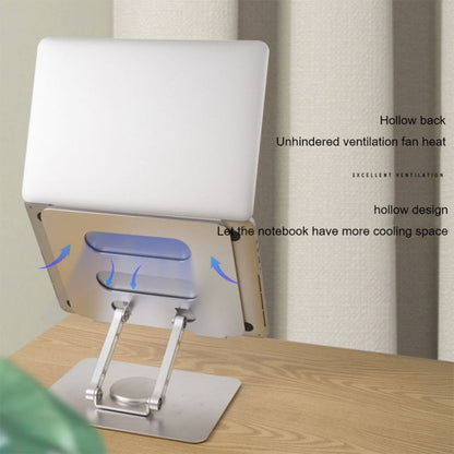 Rynx | Multifunctional Desktop Foldable Rotating Laptop Cooling Stand, Specification: SP-086 (Silver)