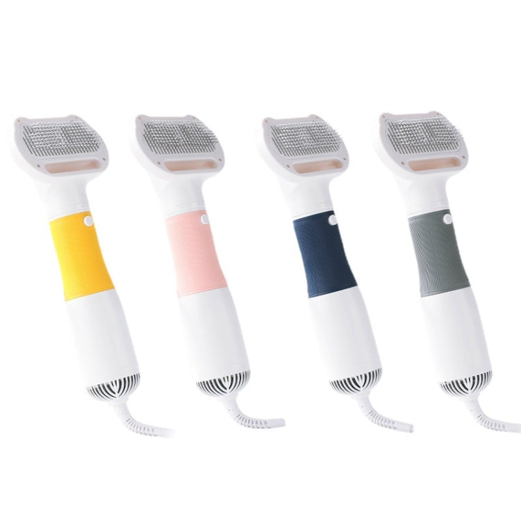 3 in 1 600W Pet Electric High Wind Hair Removal Blower Combs, Specification: EU Plug 220V(Yellow)