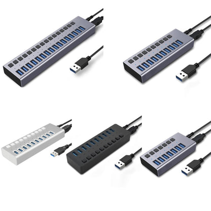Rynx | HS-716MG USB3.0 Aluminum Alloy Gray 7 Ports 12V/2A Expansion Docking Computer Camera HUB