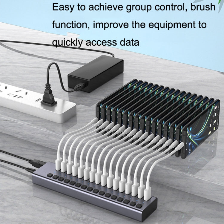 Rynx | HS-716MG USB3.0 Aluminum Alloy Gray 7 Ports 12V/2A Expansion Docking Computer Camera HUB