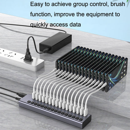Rynx | HS-716MG USB3.0 Aluminum Alloy Gray 7 Ports 12V/2A Expansion Docking Computer Camera HUB