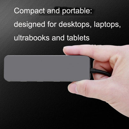Rynx | HS0059 Independent Switch USB 3.0 4 Ports Expansion Type-C / USB-C Aluminum Alloy HUB, Cable Length: 30cm