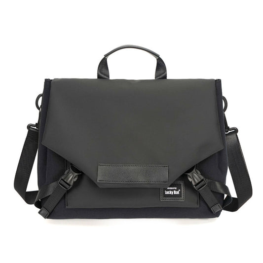 Rynx | LUCKYBAT Laptop Bag Airbag Anti-Drop Messenger Bag, Size: S 13.3-16 Inch (Pure Black)